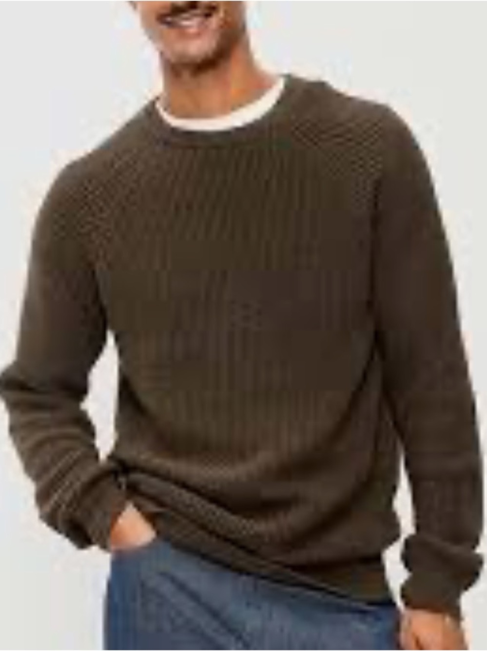 Banana Republic Men's Dark Brown Crewneck Sweater